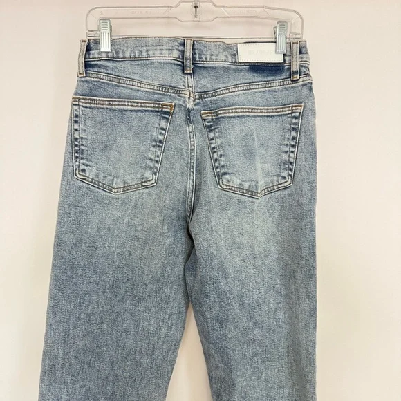 Re/Done Split Hem Bootcut Blue Jeans - Picture 5 of 7